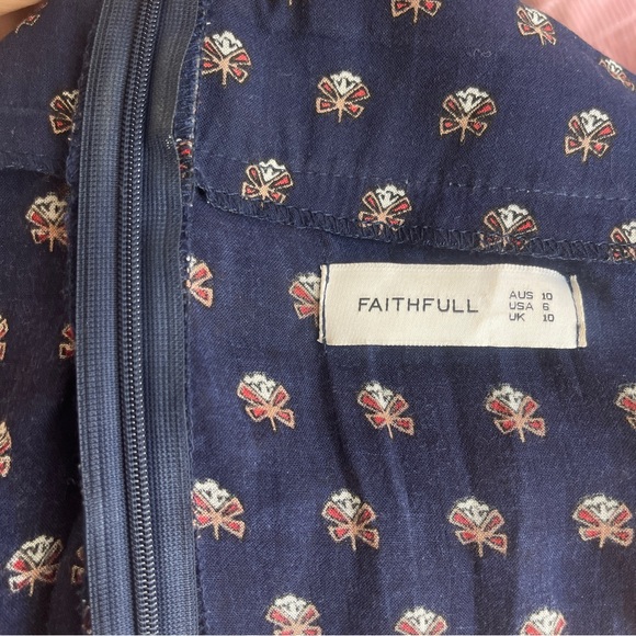 REVOLVE by FAITHFULL THE BRAND maxi skirt navy blue boho chic design w/ split - Picture 5 of 9